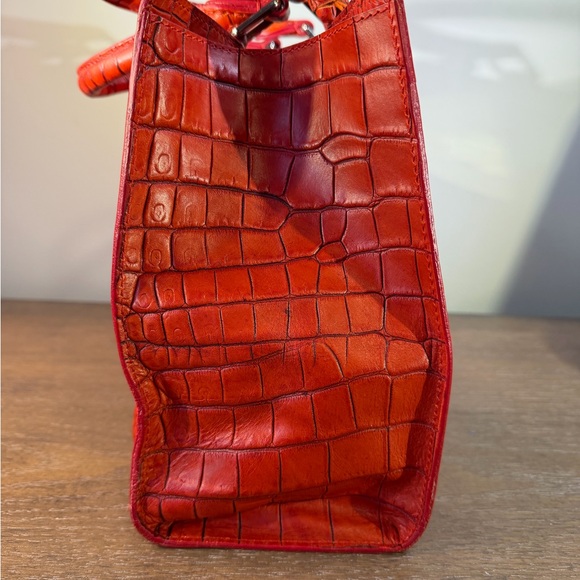 Dooney & Bourke Alto Leather Croc Embossed Satchel & wallet - Picture 6 of 17